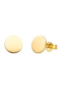 Leaf - Damen Ohrstecker, 925er Silber  - GOLD