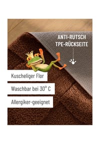 WECONhome Badteppich Davie - Hoch-Tief-Effekt - Badteppich - anthrazit grau