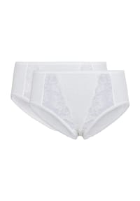 SYLVIA SPEIDEL. - Midislip "Sylvia", 2er-Pack, Spitze, für Damen - 100WEISS
