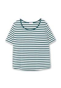 sheego - Streifenshirt - marine-weiß
