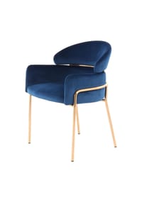 Kayoom - Stuhl Corey 125 - blau - roségold