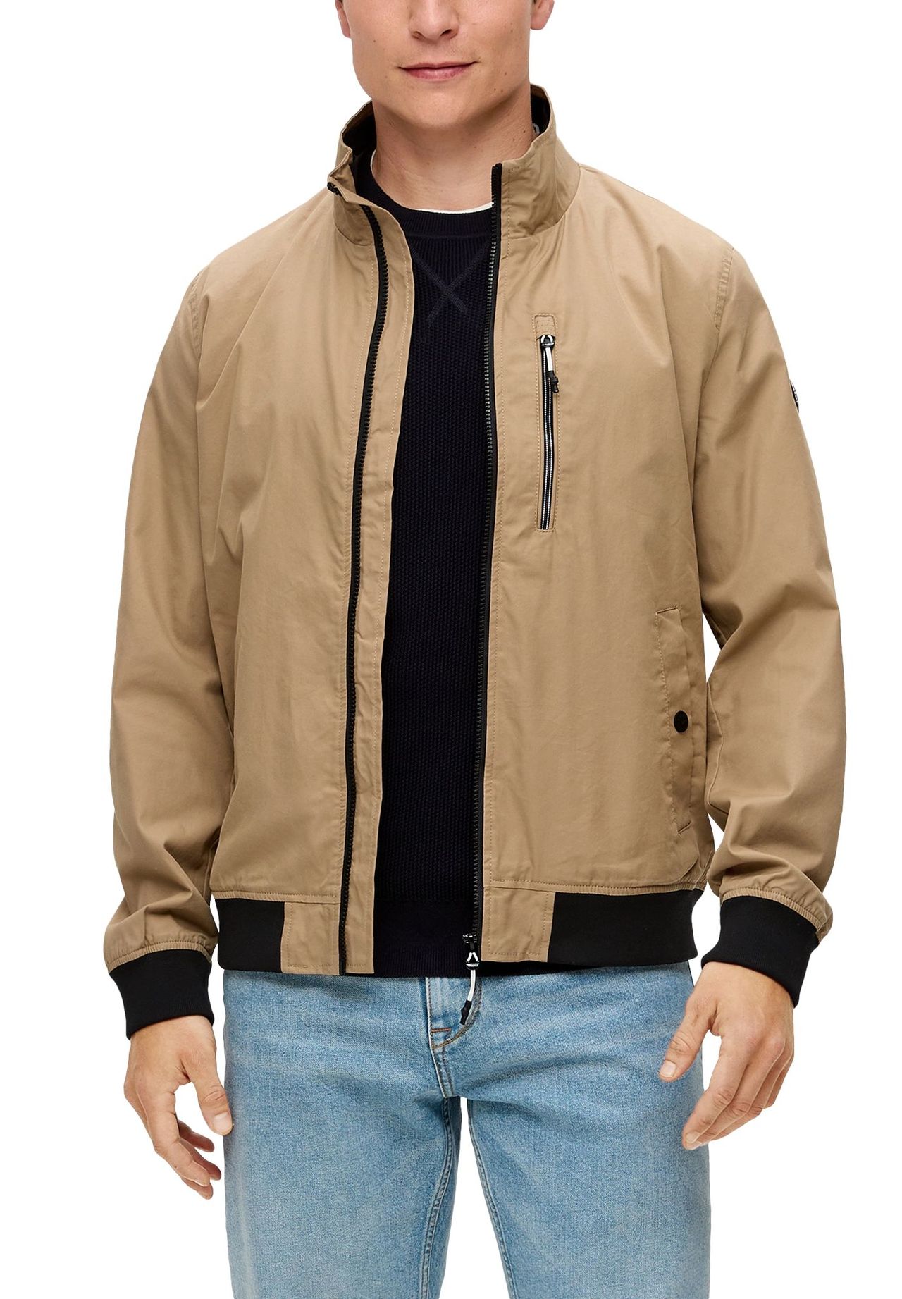 s.Oliver Blouson, Stehkragen, Brusttasche, für Herren | GALERIA 