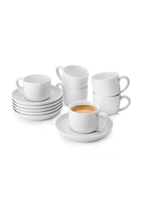 SÄNGER Porzellan Geschirrserie Marlo - Marlo - Weiss- Kaffeebecher Set Marlo 6 teilig