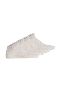 von Jungfeld - Unisex Sneakersocken, 4er Pack - Essentials Sneaker, einfarbig - Grau