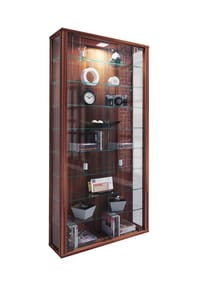 VCM. - Glasvitrine hängend | Vitrine Glas mit ESG-Sicherheitsglas | Maße: H. 114 x B. 59 x T. 18 cm | Hängevitrine Glas | Modern und platzsparend | Glas Vitrinenschrank - Vitrosa Maxi - 