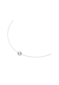 SMART JEWEL® - Collier schwebende Perle, Silber 925 - weiss