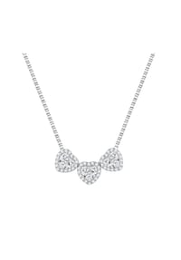 Luluandjane - Kette mit Anhänger Zirkonia weiß - silber