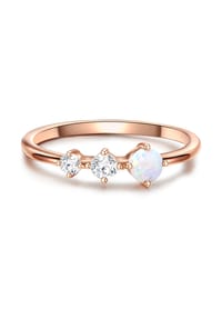 GLANZSTÜCKE MÜNCHEN - Damen Ring aus 925/- Sterling Silber in Roségold mit Zirkonia - roségold