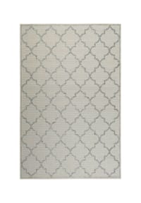 WECONhome - Outdoorteppich Gleamy - Marokkanisches Rautendesign für In & Outdoor - beige grau