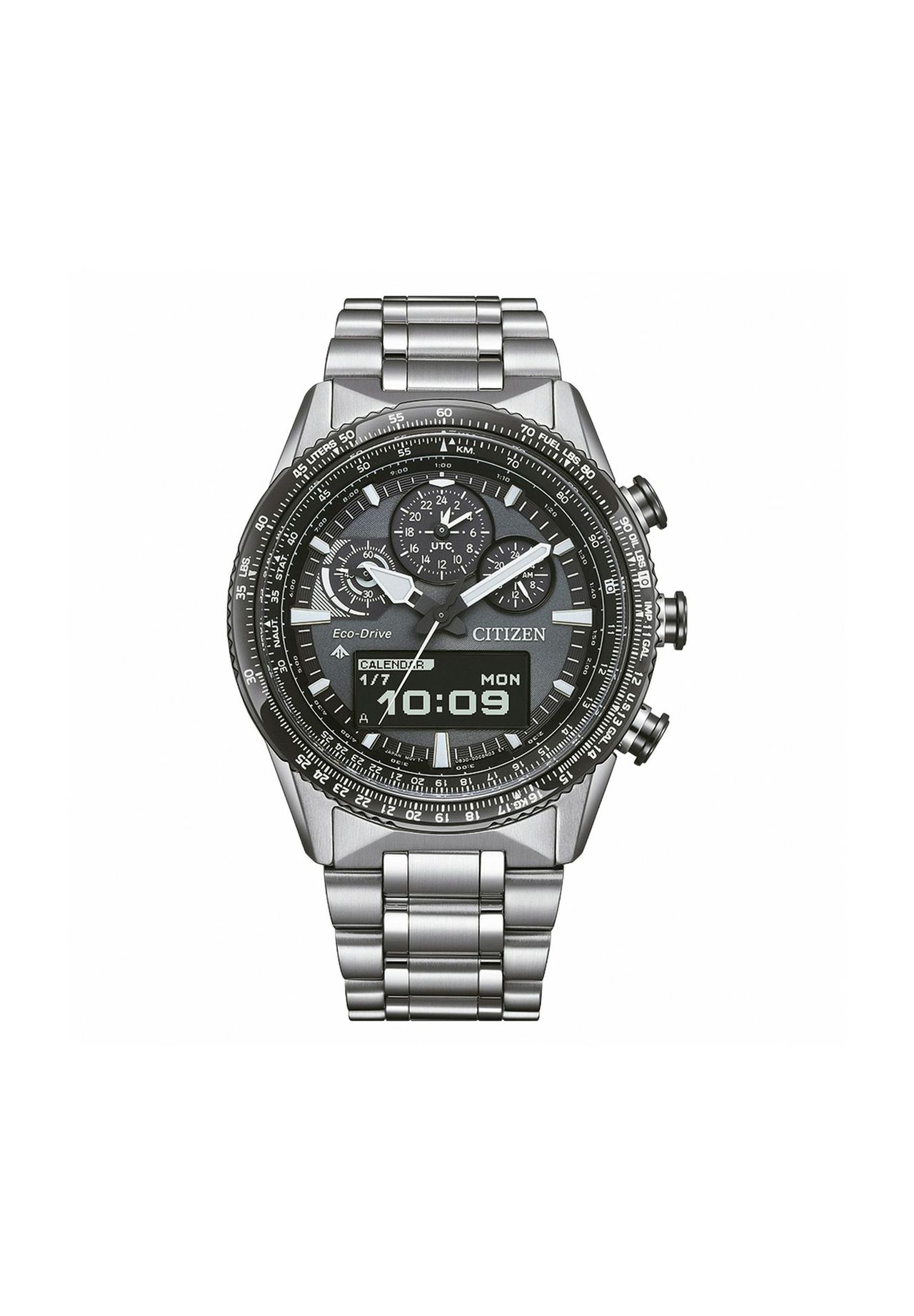 Citizen, Armbanduhr, JV2006-55H, Grau, Silber, (Chronograph, Gangreserveanzeige, 50 mm) - Bild 7