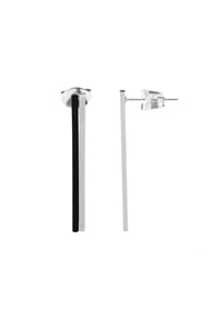 Adelia's - Damen Ohrstecker aus Edelstahl - schwarz