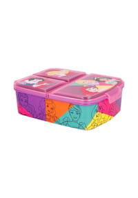 Disney - Disney Princess Kinder Brotdose – Lunchbox mit 3 Fächern & tollem - Rosa 6,7x16,5x19,5 cm