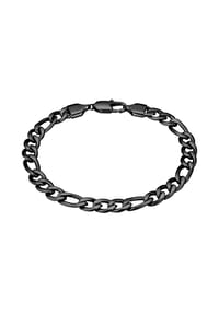 TRUE REBELS - Herren Armband aus Edelstahl in schwarz - schwarz