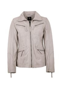 OTTO KERN - Damen Lederjacke Lammnappa off white - off-white