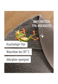 WECONhome Badteppich Marc - Hoch-Tief-Effekt - Badteppich - anthrazit grau