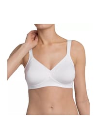 TRIUMPH - Cotton Shaper Soft-BH, bügellos, breite Träger, elastische Bündchen, für Damen - WEISS
