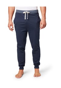 TOM TAILOR - LW Schlafanzug-Hose, Gummibund, Baumwolle, für Herren - 630 BLAU DUNKEL