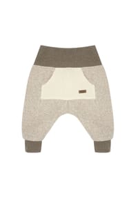 maximo® - GOTS BABY-Pumphose,  Baumwollfleece, Strickbündchen - graumeliert
