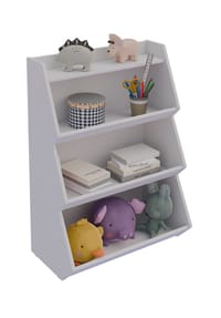 VCM. - Holzregal stehend | platzsparendes Kinder Regal | Maße: H. 160 x B. 103 x T. 23 cm | Aufbewahrungsregal | Bücherregal | Standregal - Malusa - Weiß