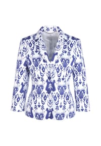 MADELEINE - Bedruckter Kurzblazer - weiß / tintenblau