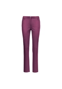 GOLDNER - Kurzgröße:  Leichte Baumwoll-Hose CARLA - aubergine
