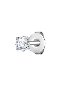 TRUE REBELS - Herren Ohrringe aus Edelstahl in silber Zirkonia - silber