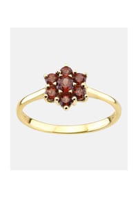 Diamant L'eternel - Cluster Ring, mit Garnet, 375 Gelbgold - gold