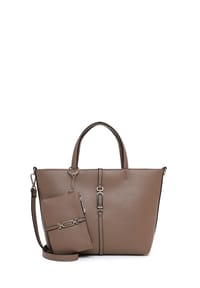 Emily & Noah E&N LEWE - Shopper, Kunstleder, Reißverschluss, für Damen - 100 BLACK