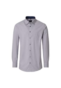 VENTI - Herren Businesshemd Print Modern Fit - Blau
