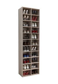 VCM. - Holz Schuhregal | Maße ca. H. 183 x B. 52 x T. 30 cm | Schuhkommode mit 22 Fächer | Schuhschrank - Hinsol XL - Sonoma-Eiche