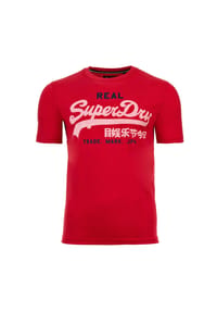 Superdry. - Herren T-Shirt - VI Classic Tee, T-Shirt, Rundhals, Baumwolle, Logo, einfarbig - Blau