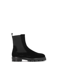 ONE ELEMENT - Schwarze Herren Chelsea-Stiefel aus Wildleder mit fester Sohle - Schwarz