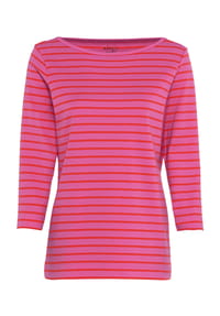 GALERIA - Shirt "Anja", 3/4-Arm, U-Boot-Ausschnitt, für Damen - BLACK/WHITE