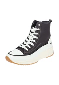 MUSTANG® - Lederimitat/Textil Sneaker - Schwarz