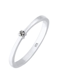 elli. - Ring Solitär 925 Silber, Mit Kristallen Von Swarovski® - Gold