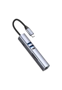 COFI - Xssive XSS-HUB17 8 in 1 USB-C Hub mit HDMI 4K PD 100 W SD TF - Transparent