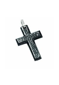 Adelia's - Damen Edelstahl Schmuck Edelstahl Kreuz Anhänger - silber