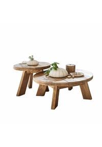 LOBERON - Couchtisch 2er Set Oteley antikbraun - antikbraun