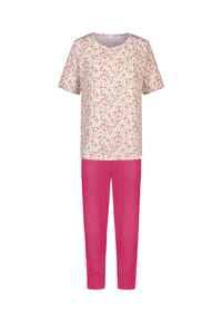 mey - Petites Fleurs Schlafanzug, Baumwolle, für Damen - 1223 PISTACHIO CR