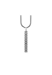 caї WOVEN - Herren Kette mit Anhänger, 925er Silber - SILBERGRAU