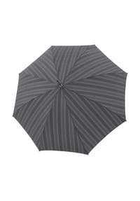 doppler MANUFAKTUR - Bretagne Kastaniengriff Stockschirm 93 cm - grau karo