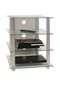 VCM. Hifi Möbel | Rack Schrank Phono Regal | Alusäulen Glasböden | Maße H. 70 x B. 59 x T. 49 cm | Phono Mediaregal - Blados Bild 1