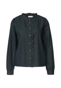 STREET ONE STUDIO - Hemdbluse Studio, Baumwolle, für Damen - 28111 MOSSED GREEN