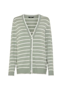 olsen - Cardigan mit modernem Streifenmuster - Salvia Green