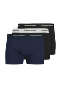JACK & JONES - Retro Short / Pant 3er Pack Vesterbro Solid - Blau / schwarz