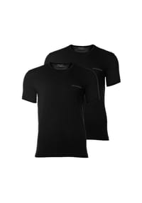 EMPORIO ARMANI - Herren T-Shirt, 2er Pack - PURE COTTON, Kurzarm, Rundhals, Logo - Schwarz