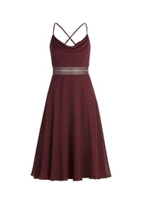 Vera Mont - Cocktailkleid mit Wasserfallausschnitt - Dark Moss