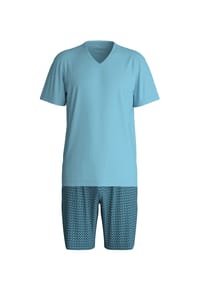 CALIDA - Cotton Spezial Schlafanzug kurz, Baumwolle, V-Ausschnitt, für Herren - 278 BRICK RED