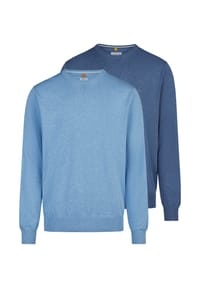 redmond - Pullover 2er Pack Basic - Schwarz