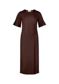 CARTOON - Midikleid mit Raffung - Dunkelbraun